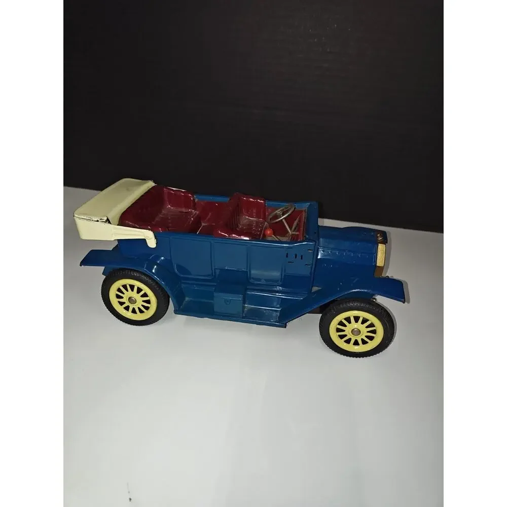 Vintage Tin Friction F-1908 Touring Car Made in Japan 1950's Collectible Toy Car